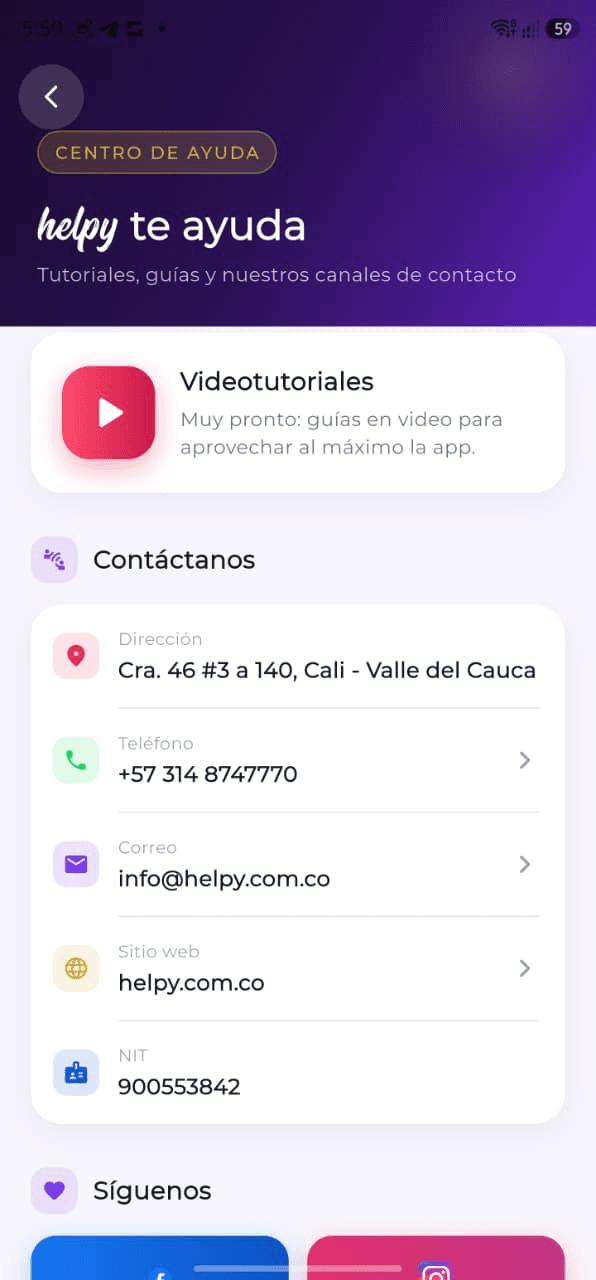 Plan de pagos de Helpy Cash