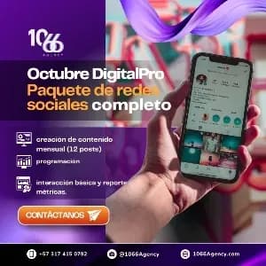 ¡Octubre Digital PRO! 🚀 Paquete Gestión Redes Sociales Completo